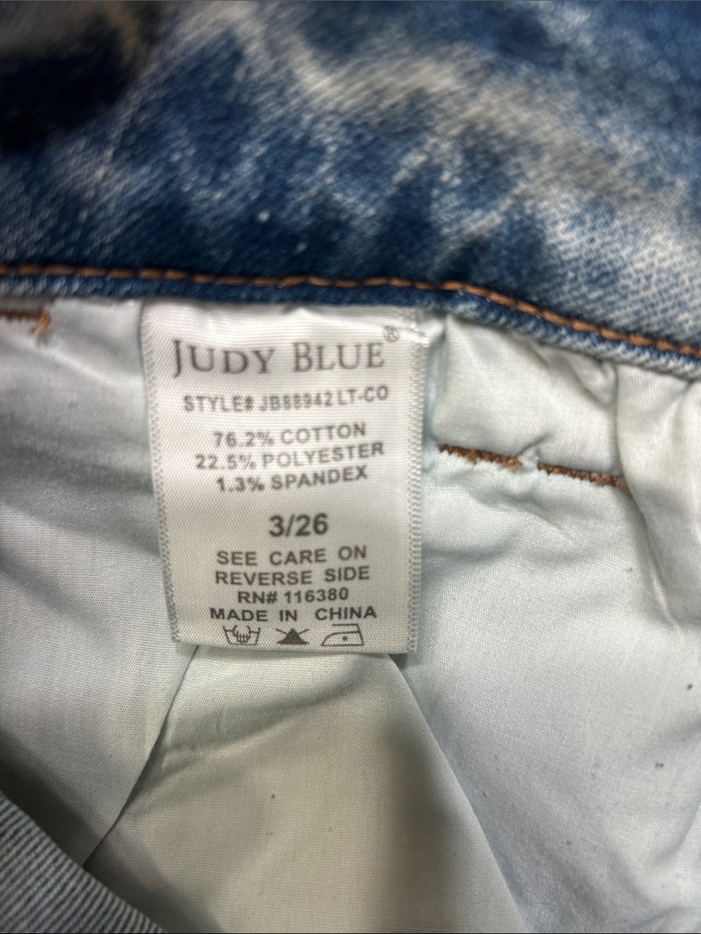 NWOT Judy Blue Light Blue High-Rise 26 Wide Leg Jeans - Picture 6 of 6